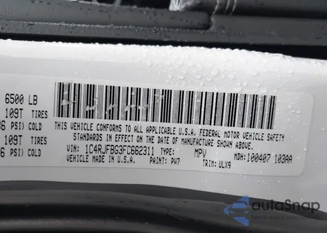 2015 Jeep Grand Cherokee Limited from USA, damaged, VIN 1C4RJFBG3FC662311